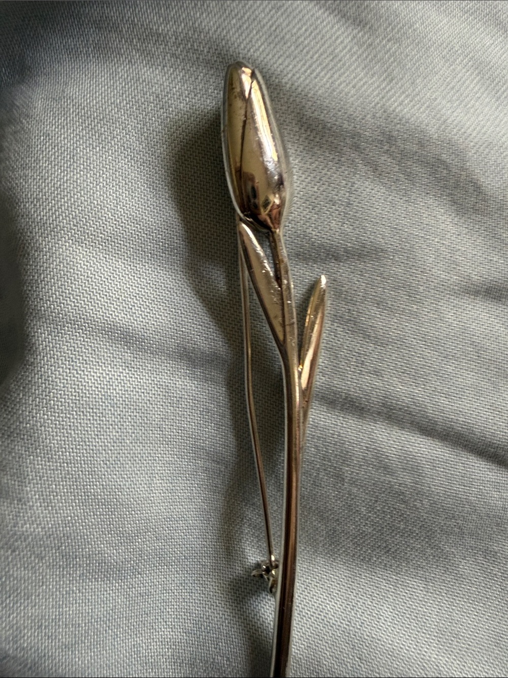 Silver Tulip Pin or Pendant